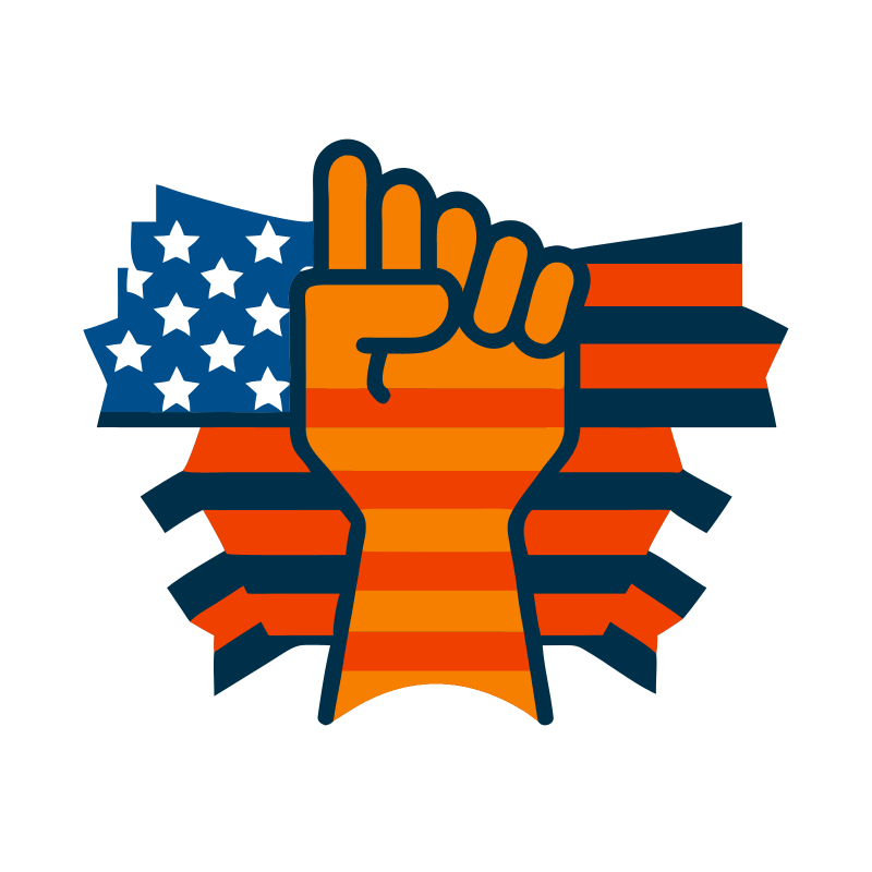 We The People NH logo with American flag elements